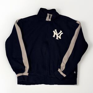 New York Yankees Jacket Adult Large Blue MLB Majestic Full Zip Therma Base NYY**